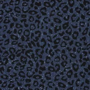 Tela Denim Punched Animal Azul