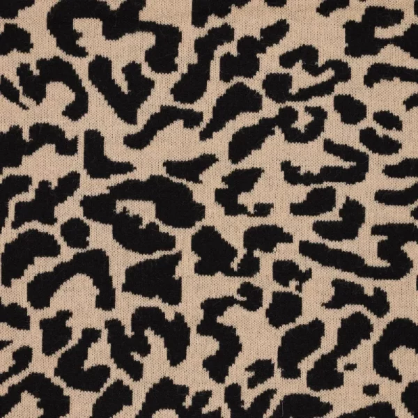 Tela Jacquard reversible animal print Marrón - Imagen 2