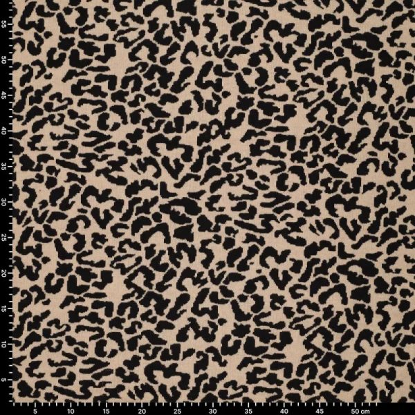 Tela Jacquard reversible animal print Marrón - Imagen 5