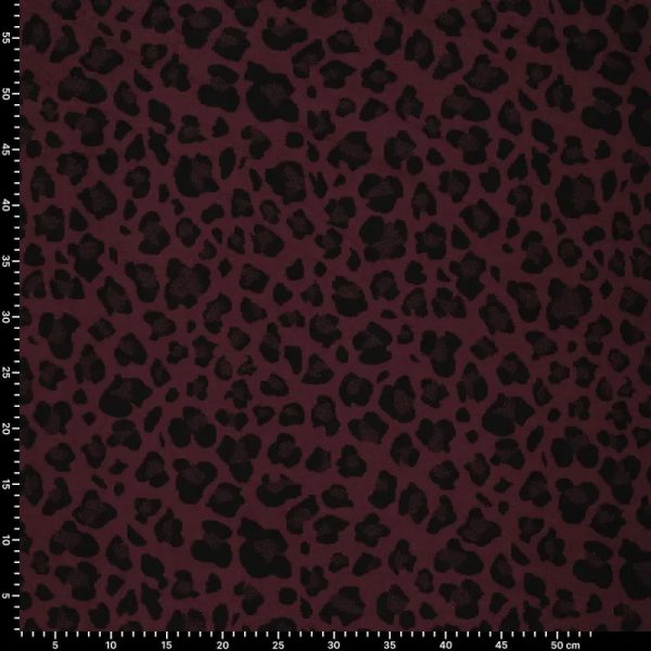 Tela Jacquard reversible animal print Rojo - Imagen 5