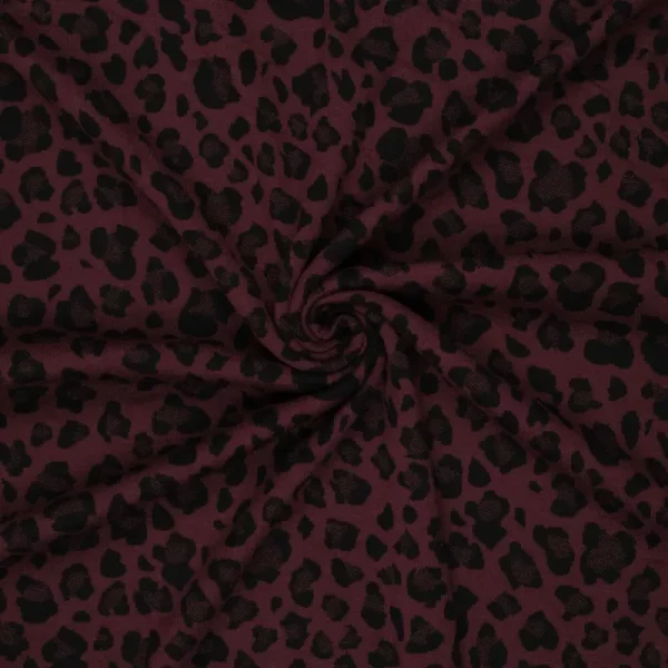 Tela Jacquard reversible animal print Rojo - Imagen 3