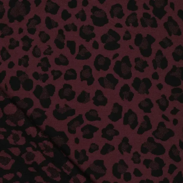 Tela Jacquard reversible animal print Rojo - Imagen 4