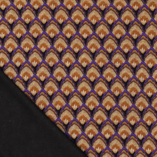 Tela de Punto Roma Shell Ornament Marrón - Imagen 2
