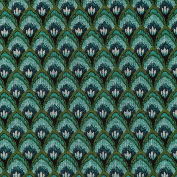 Tela de Punto Roma Shell Ornament Verde - Imagen 2