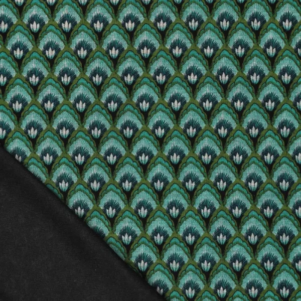 Tela de Punto Roma Shell Ornament Verde - Imagen 4
