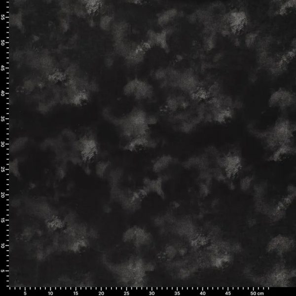 Tela Velvet Satin Foil Flora Negro - Imagen 5