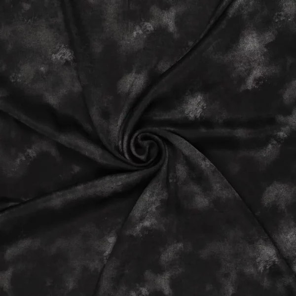 Tela Velvet Satin Foil Flora Negro - Imagen 3