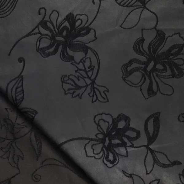 Tela Cuero Vegano Washed Leather negro - Imagen 5