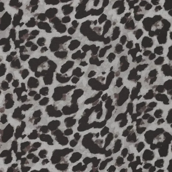 Tela Viscosa Leopardo Gris