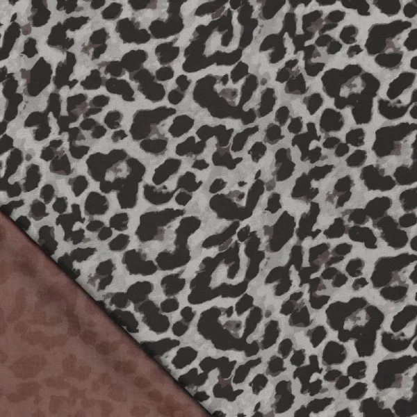 Tela Viscosa Leopardo Gris - Imagen 3
