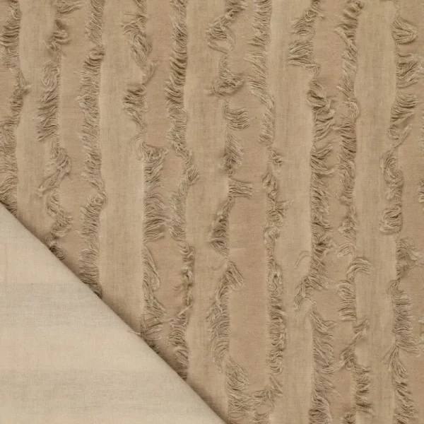Tela Jacquard Rayas con Flecos Gris - Imagen 4