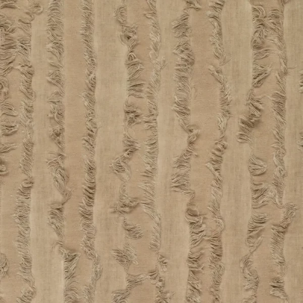 Tela Jacquard Rayas con Flecos Gris