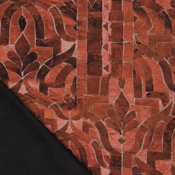 Tela de Punto Oriental Mosaico Rojo - Imagen 4