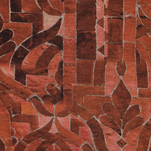 Tela de Punto Oriental Mosaico Rojo - Imagen 2